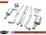 AWE Tuning 2015+ Dodge Charger 6.4L/6.2L SC Non-Resonated Touring Edition Exhaust - Silver Tips