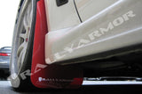 Rally Armor 2008+ Mitsubishi EVO X UR Red Mud Flap w/ White Logo