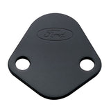 Ford Racing Fuel Pump Block Off Plate - Black Crinkle Finish w/ Ford Oval