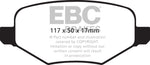 EBC 11-14 Ford Edge 2.0 Turbo Ultimax2 Rear Brake Pads