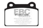 EBC 08-16 Mitsubishi Lancer Evo 10 2.0 Turbo (1 piece rotor) Redstuff Rear Brake Pads