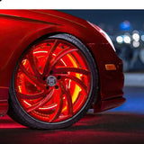 Oracle LED Illuminated Wheel Rings - Double LED - Red