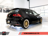 AWE Tuning VW MK7 GTI Track Edition Exhaust - Diamond Black Tips