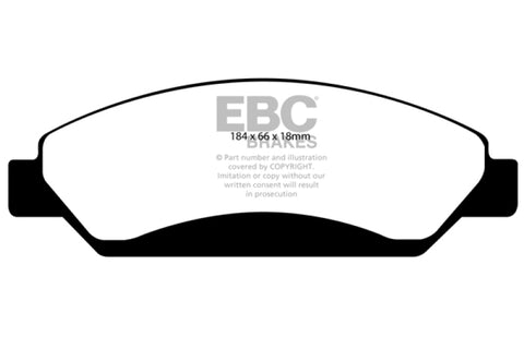 EBC 07 Cadillac Escalade 6.2 2WD Greenstuff Front Brake Pads