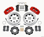 Wilwood Dynapro 6 Front Hat Kit 12.19in Drilled Red 2012 Fiat 500 w/ Lines