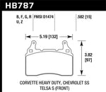 Hawk 15-17 Chevy Corvette Performance Ceramic Street Front Brake Pads