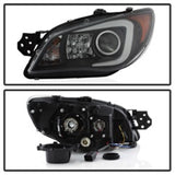 Spyder Subaru WRX 06-07 Projector Headlights - HID Model Only - Black PRO-YD-SWRX06-HID-LBDRL-BK