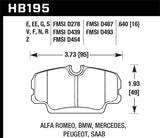 Hawk 84-4/91 BMW 325 (E30) Blue 9012  Race Front Brake Pads