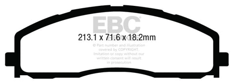 EBC 13+ Ford F250 (inc Super Duty) 6.2 (2WD) Extra Duty Front Brake Pads