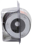 K&N Universal Filter Chrome Round Tapered White - 4in Flange ID x 1.125in Flange Length x 5.5in H