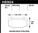 Hawk 16-18 Ford Mustang Shelby GT350/GT350R Performance Ceramic Rear Brake Pads