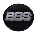 BBS Center Cap 70.6mm Carbon/Silver (5-tab)