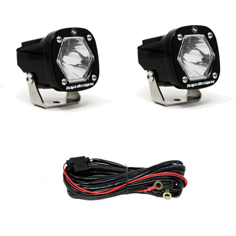 Baja Designs S1 Spot LED Light w/ Mounting Bracket Pair