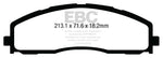 EBC 13+ Ford F250 (inc Super Duty) 6.2 (2WD) Yellowstuff Front Brake Pads