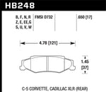 Hawk 97-06 Corvette (incl C5 Z06) HPS Street Rear Brake Pads