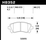 Hawk 02-03 WRX / 98-01 Impreza / 97-02 Legacy 2.5L / 98-02 Forester 2.5L D721 HPS Street Front Brake