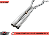 AWE Tuning 2015+ Dodge Charger 6.4L/6.2L SC Non-Resonated Touring Edition Exhaust - Silver Tips