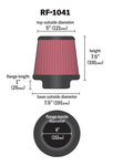 K&N Round Tapered Universal Air Filter 6 inch Flange 7 1/2 inch Base 5 inch Top 7 1/2 inch Height