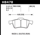 Hawk 13-14 Ford Focus ST / Mazda/ Volvo HP+ Street Rear Brake Pads