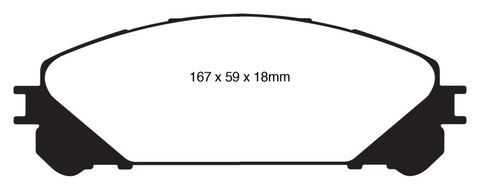 EBC 10+ Lexus RX350 3.5 (Japan) Greenstuff Front Brake Pads