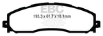 EBC 13+ Ford F250 (inc Super Duty) 6.2 (2WD) Extra Duty Rear Brake Pads