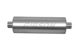 Gibson MWA Superflow Center/Center Round Muffler - 5x10in/3in Inlet/3in Outlet - Stainless