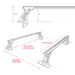 Go Rhino 20-22 Jeep Gladiator JT/16-22 Toy. Tacoma/05-21 Nssn Frontier XRS Cross Bars Kit - Tex. Blk