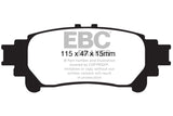 EBC 13+ Lexus GS350 3.5 RWD Ultimax2 Rear Brake Pads