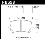 Hawk 06-07 Audi A6 Quattro / 03-04 RS6 / 04-08 S4 HPS Street Rear Brake Pads
