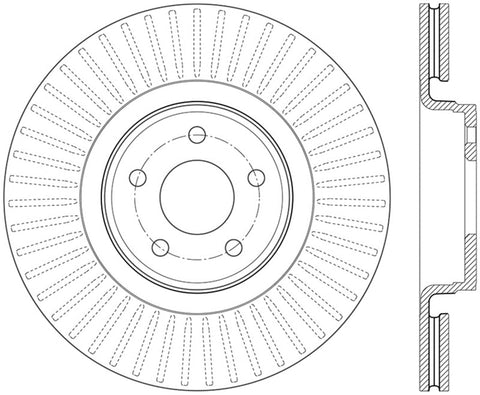 StopTech 14.5+ Ford Focus ST Front Right Slotted Performance Rotor