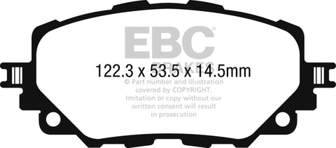 EBC 15-17 Mazda Miata MX-5 Redstuff Ceramic Low Dust Front Brake Pads