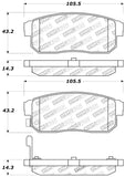 StopTech Performance 04-07 RX-8 Rear Pads