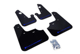 Rally Armor 07-17 Mitsubishi Lancer Black UR Mud Flap w/ Blue Logo