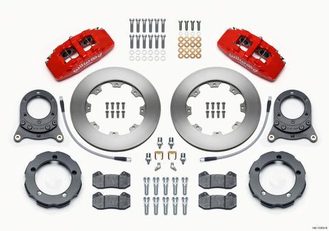 Wilwood Dynapro 6 Front Hat Kit 11.75in Rotor Red 66-75 Ford Bronco Dana 30/44 w/Lines