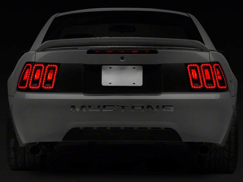 Raxiom 99-04 Ford Mustang Excluding 99-01 Cobra Icon LED Tail Lights- Black Housing (Smoked Lens)