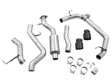 AWE Tuning 2021+ Ford Bronco 0FG Dual Rear Exit Exhaust w/Diamond Black Tips & Bash Guard