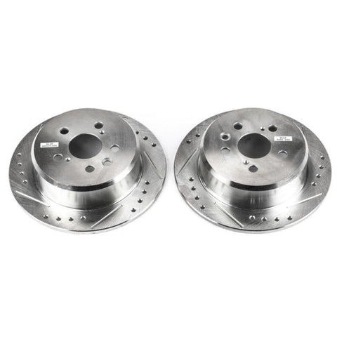 Power Stop 95-99 Toyota Celica Rear Evolution Drilled & Slotted Rotors - Pair