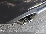 AWE Tuning Audi B8 A4 Touring Edition Exhaust - Quad Tip Polished Silver Tips - Does Not Fit Cabrio