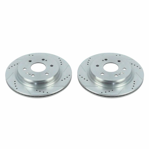 Power Stop 19-20 Chevrolet Silverado 1500 Rear Evolution Drilled & Slotted Rotors - Pair