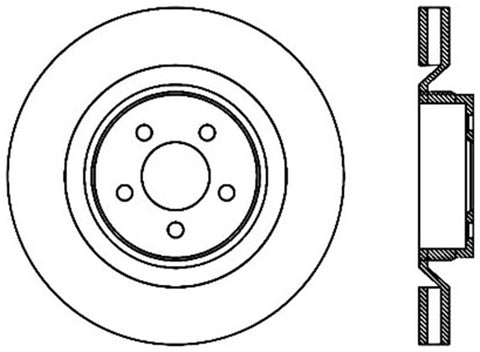 StopTech SportStop 06-09 Chrysler SRT-8 Front Left Drilled & Slotted Rotor