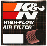 K&N Uni Oval Tapered Air Filter 3.5in 10 Deg. Flg / 3.25in T OW / 4.5in T OL / 5.75in B / 7in H