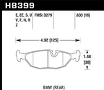 Hawk 84-4/91 BMW 325 (E30) HP+ Street Rear Brake Pads