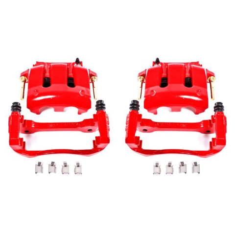 Power Stop 05-14 Ford Mustang Front Red Calipers w/Brackets - Pair