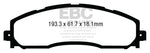 EBC 13+ Ford F250 (inc Super Duty) 6.2 (2WD) Extra Duty Rear Brake Pads