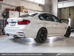 AWE Tuning BMW F8X M3/M4 Resonated Track Edition Exhaust - Chrome Silver Tips (102mm)