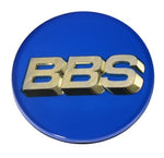 BBS Center Cap 70.6mm Blue/Gold (3-Tab)