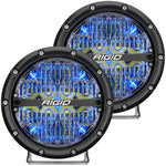 Rigid Industries 360-Series 6in LED Off-Road Spot Beam - Blue Backlight (Pair)