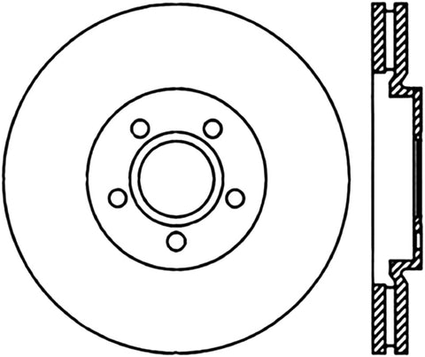 StopTech 03-09 Chrysler PTCruiser Tur / 03-05 Dodge Neon SRT-4 Front Left Slotted & Drilled Rotor