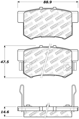 StopTech Street Select Brake Pads - Front/Rear