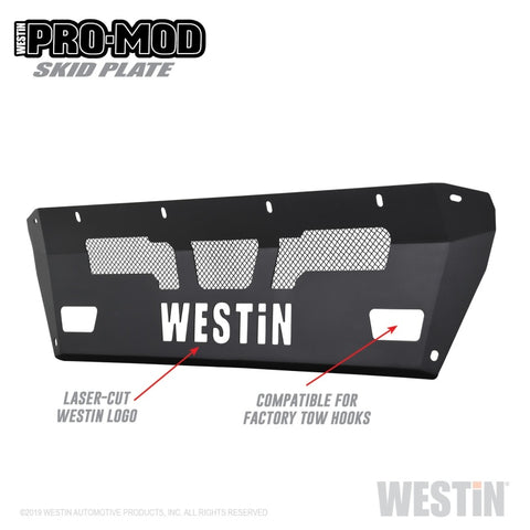 Westin 15-19 Chevrolet Silverado 2500/3500 Pro-Mod Skid Plate - Textured Black